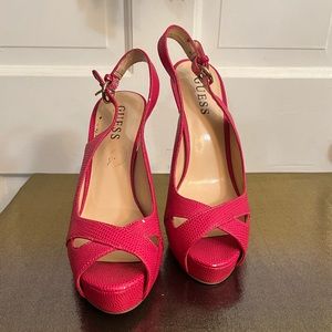 Preloved Fuchsia GUESS Platform Stilettos -Size 6.5M
